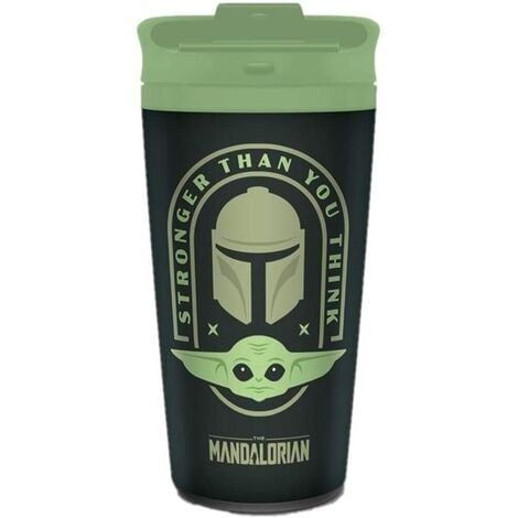 Star Wars: The Mandalorian - Mug de voyage en métal "Stronger Than You Think" - flash vidéo