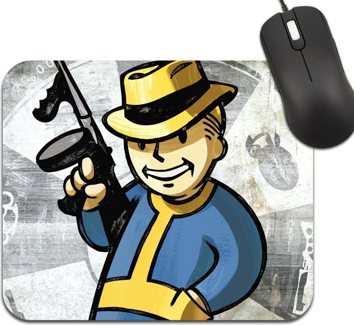 Fallout 4 Logo Mouse Mat - flash vidéo