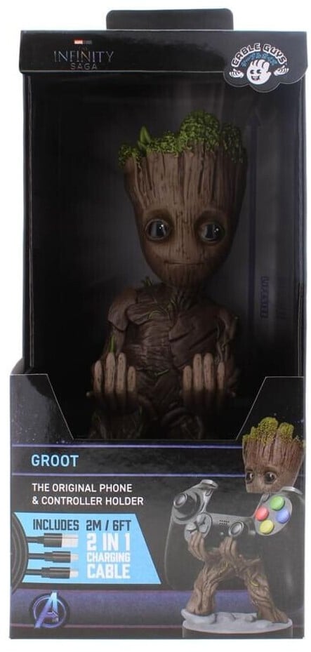 Cable Guys - Marvel - Gardiens de la Galaxie - Groot Support Chargeur pour Téléphone et Manette - flash vidéo