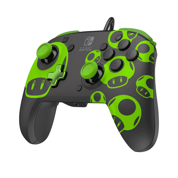 PDP - Manette de jeu filaire REMATCH 1-UP (Glow-in-the-dark) pour Nintendo Switch et Switch OLED - flash vidéo