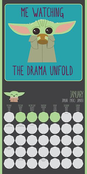 Star Wars - The Mandalorian "The Child" Calendrier 2022 - flash vidéo