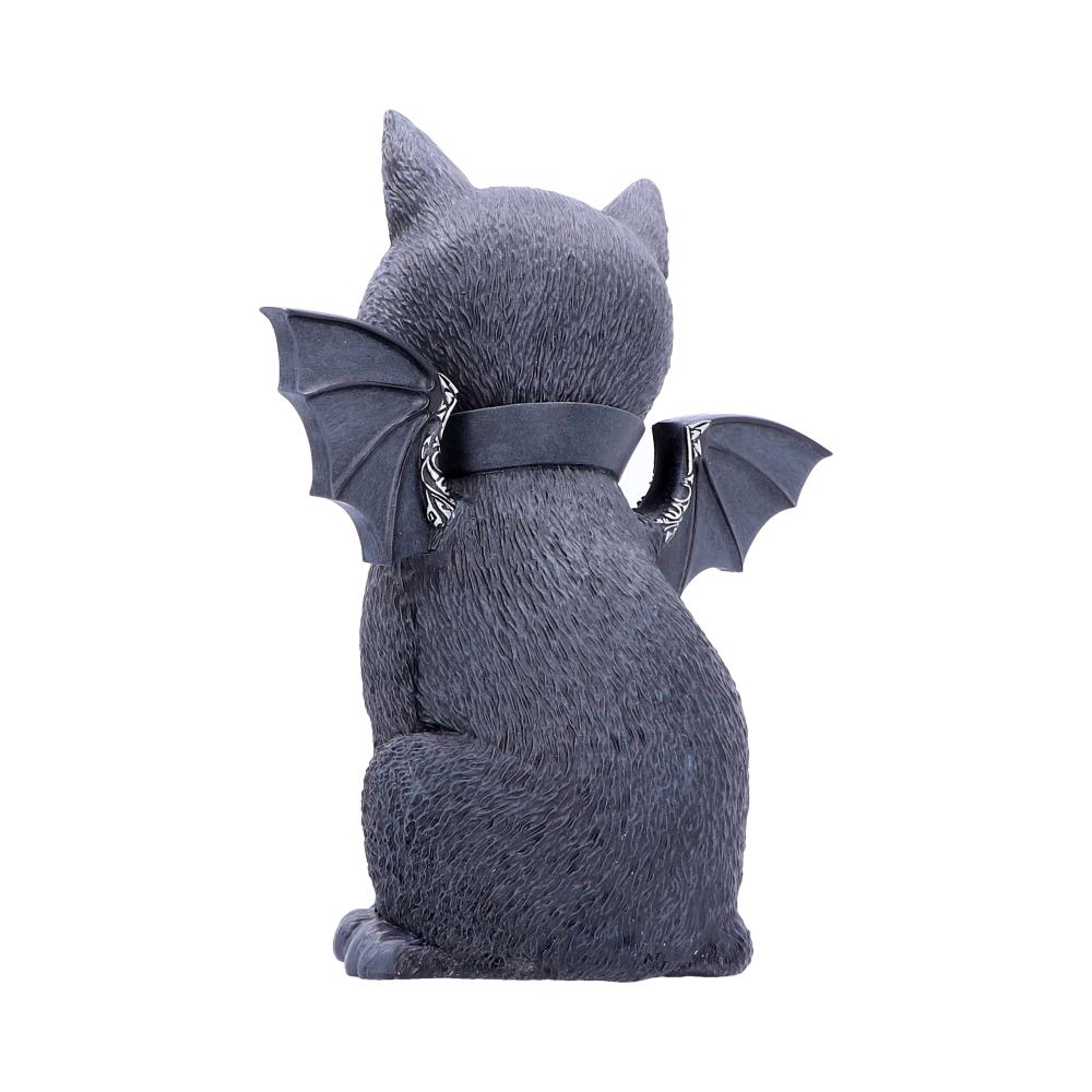 Malpuss - Figurine de chat occulte ailé 24cm - flash vidéo