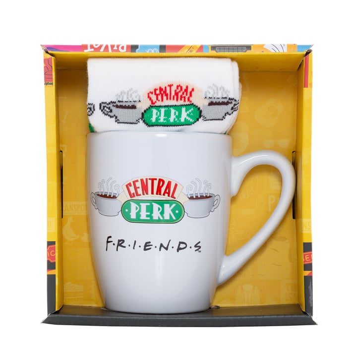Friends - Coffret cadeau avec tasse 315ml et paire de chaussette EU 36-41 "Central Perk" - flash vidéo