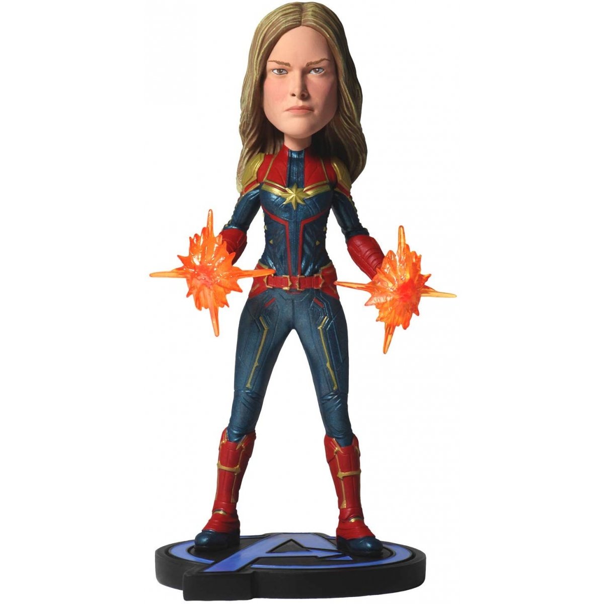 Marvel - Avengers Endgame Head Knocker Captain Marvel 20cm - flash vidéo