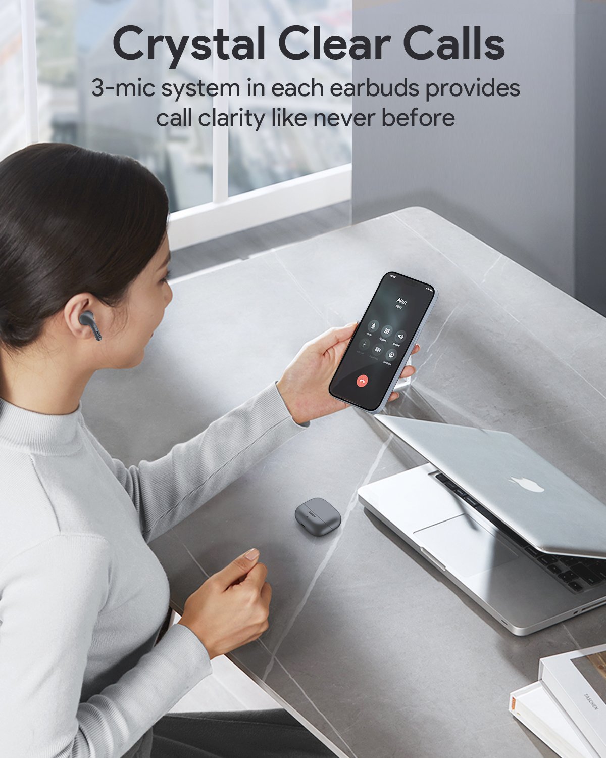 Aukey - Écouteurs sans fil connectés Beyond ANC Pro Noir - flash vidéo