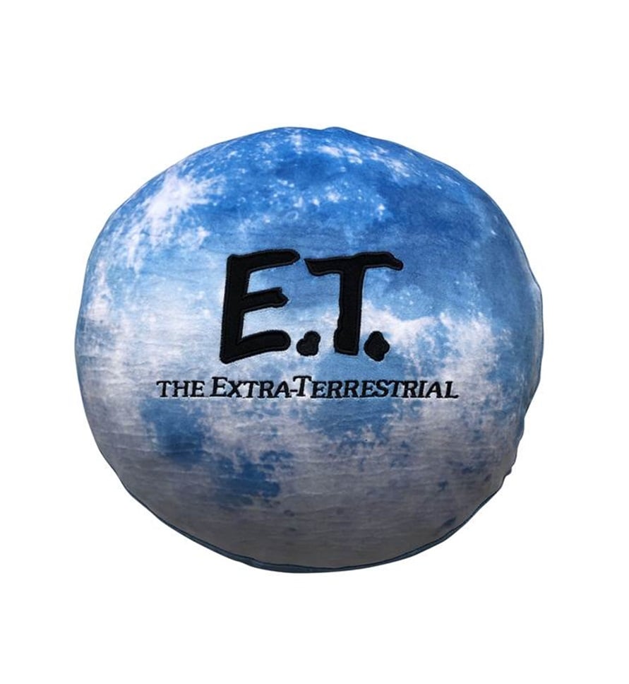 E.T., l'extra-terrestre - Coussin en forme de lune 40cm - flash vidéo