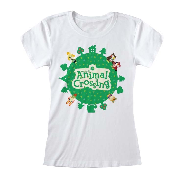 Nintendo - T-Shirt ajusté Blanc Logo Animal Crossing - L - flash vidéo