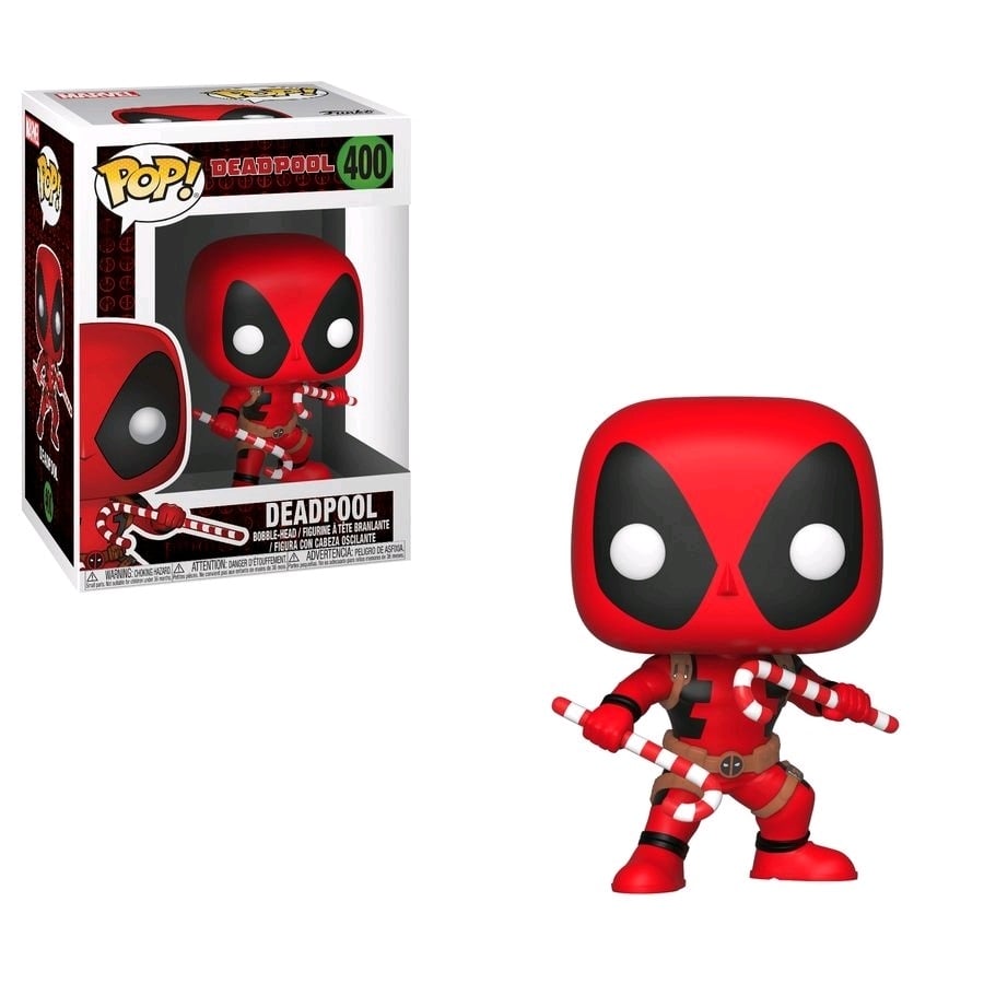 Funko Pop! Marvel: Holiday Deadpool (with Candy Canes) - flash vidéo