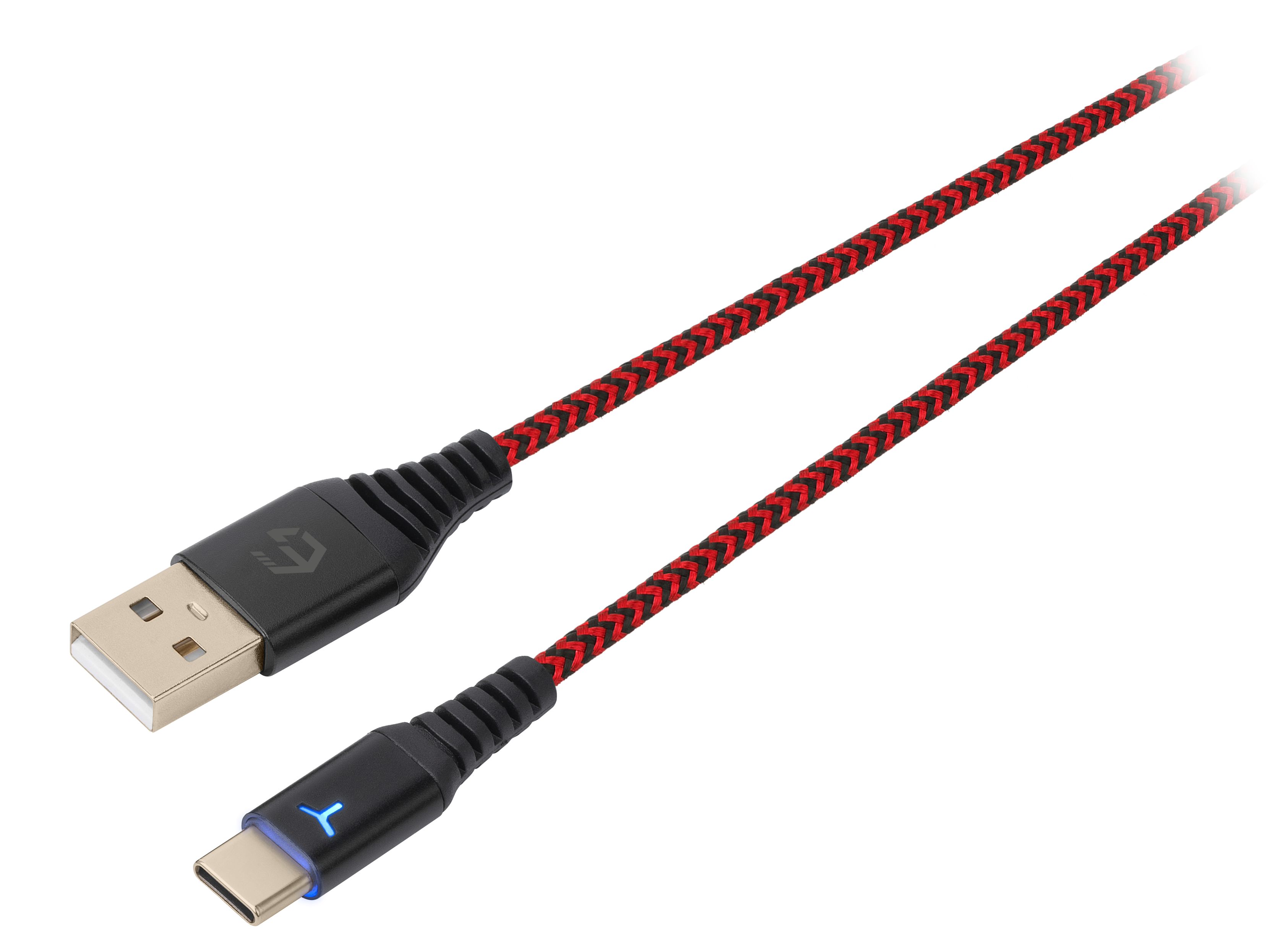 EgoGear - Câble de recharge tressé USB-C de 3m SCH10 Rouge et Noir pour Switch, Switch Lite, Switch OLED, PS5 et Xbox Series X|S - flash vidéo