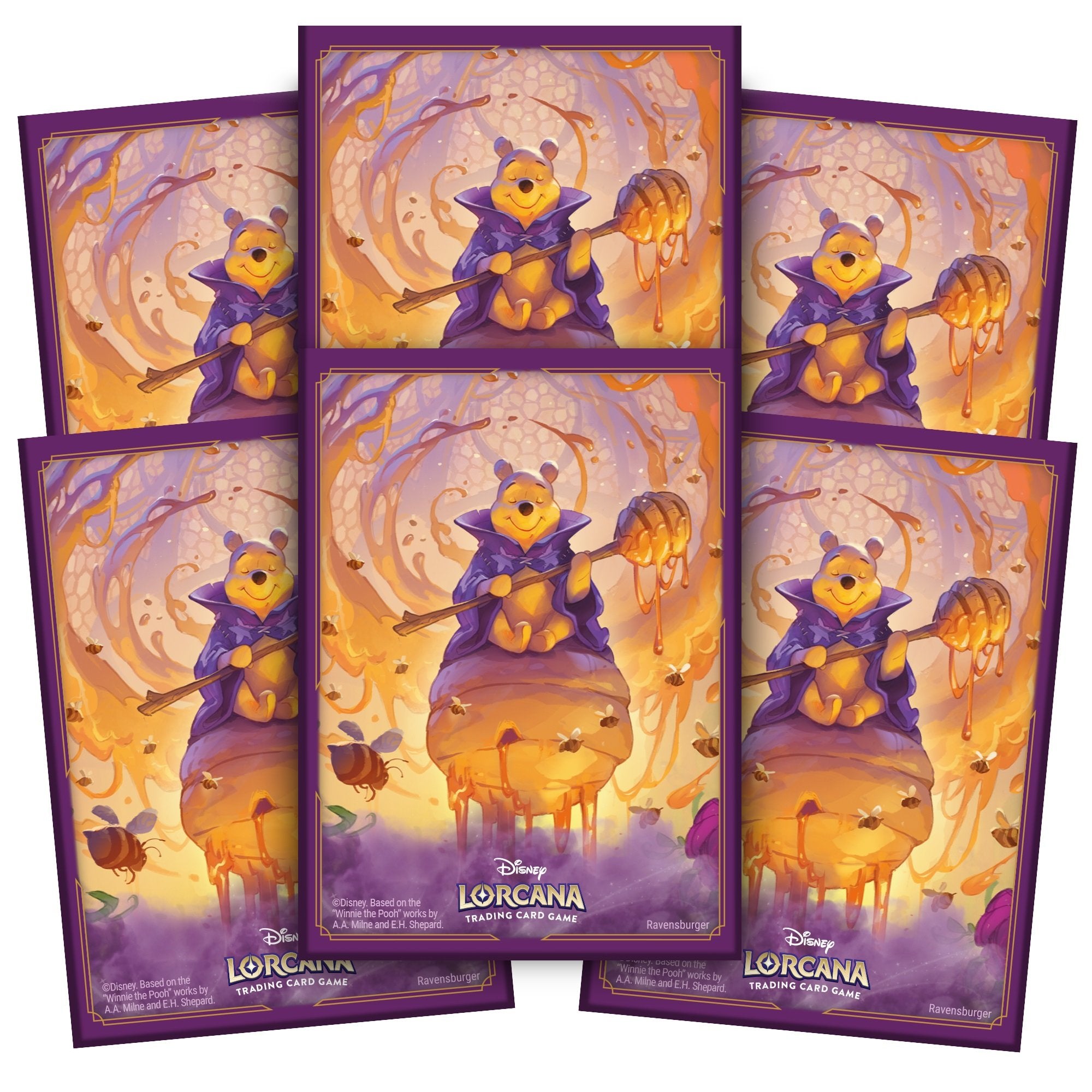 Disney Lorcana JCC : La Mer Azurite - Pack de 65 Protèges-cartes Winnie l'Ourson - flash vidéo