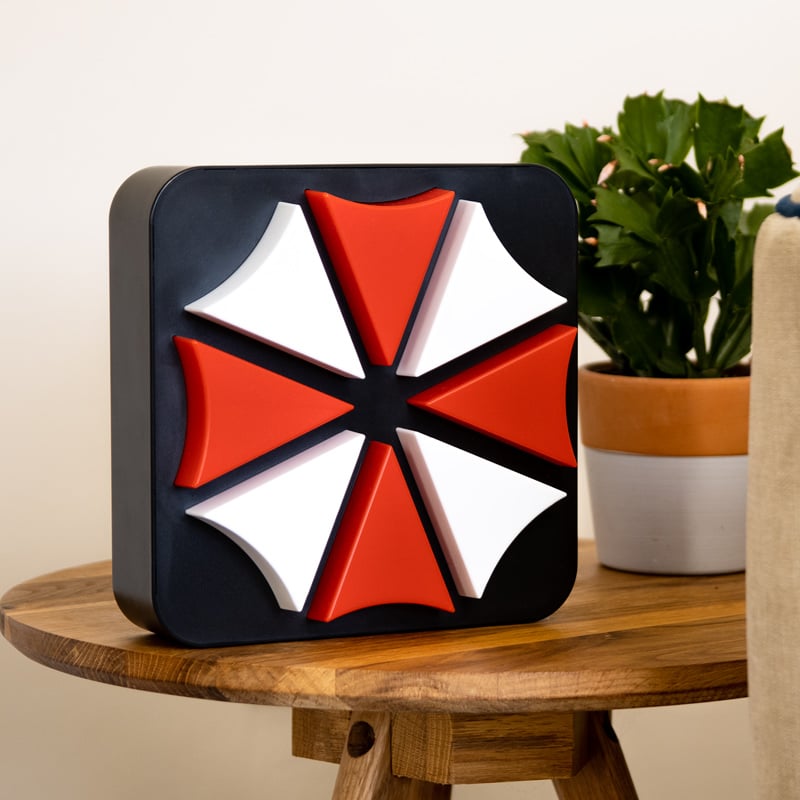 Resident Evil - Lampe de bureau / Applique murale 3D Logo d'Umbrella Corporation - flash vidéo