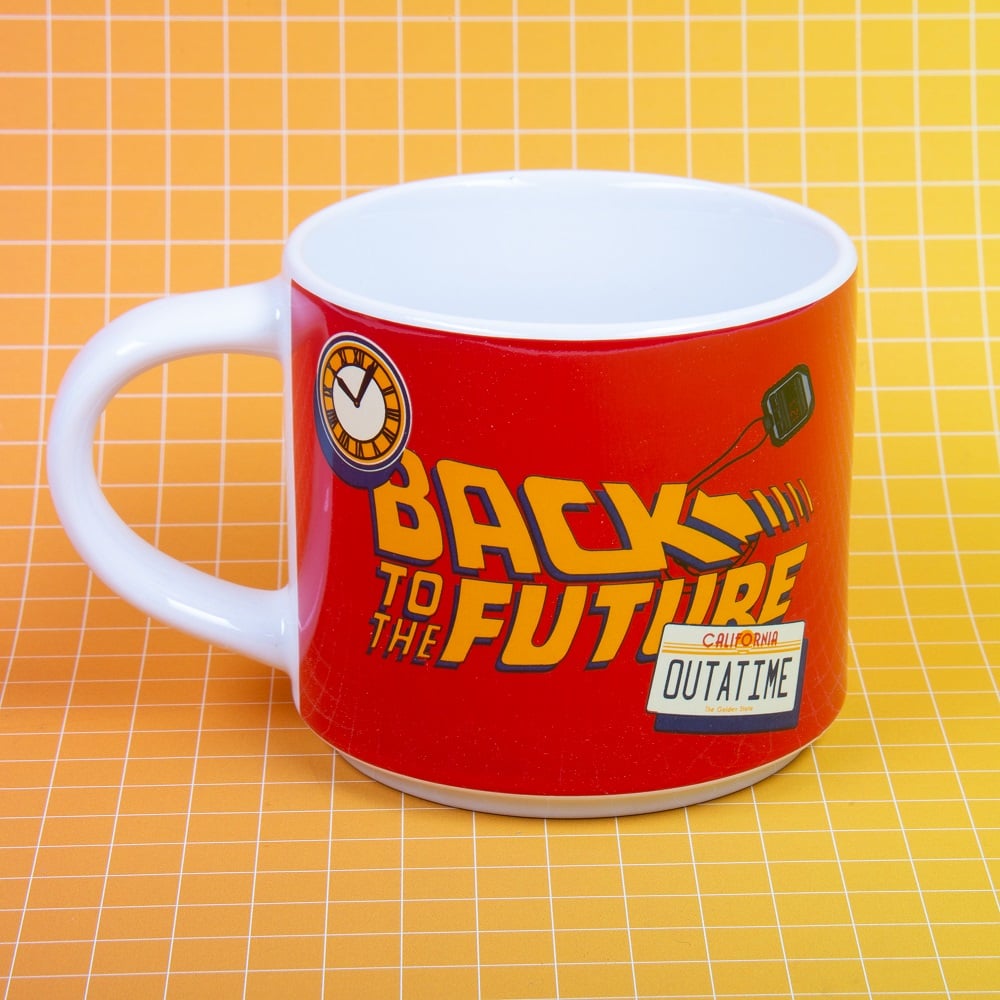 Retour vers le futur - Coffret cadeau mug, dessous de verre et porte-clés - flash vidéo