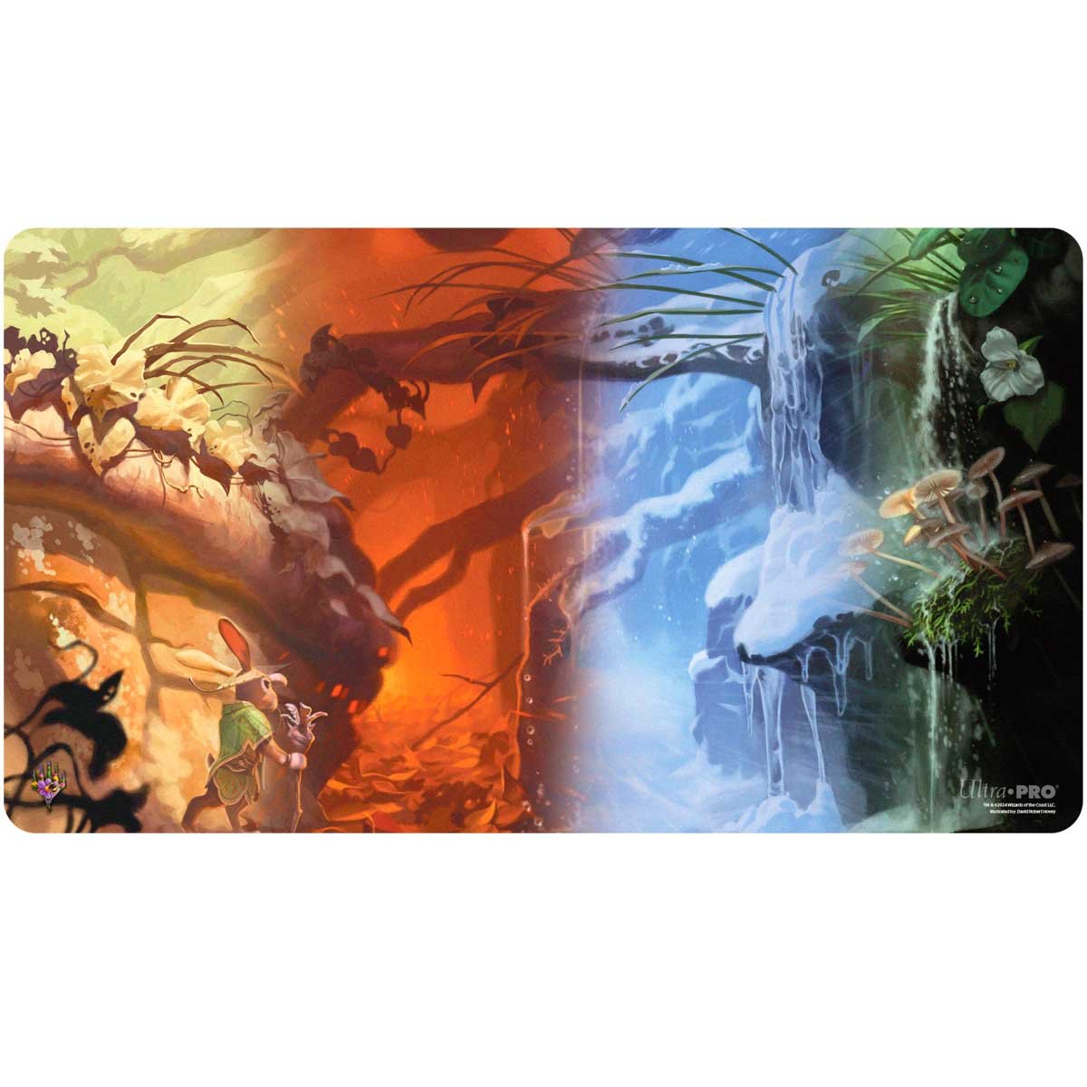 Ultra Pro - Magic: The Gathering - Bloomburrow - Tapis de jeu Terres de saison : Forêt (60 x 34 cm) - flash vidéo