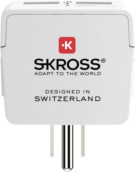 Skross Europe to US Travel Adapter and USB Charger (x2) - flash vidéo