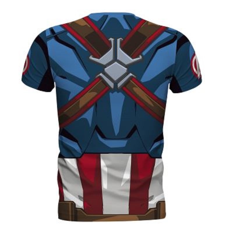 Marvel - Tshirt Réplique Captain America Homme S - flash vidéo