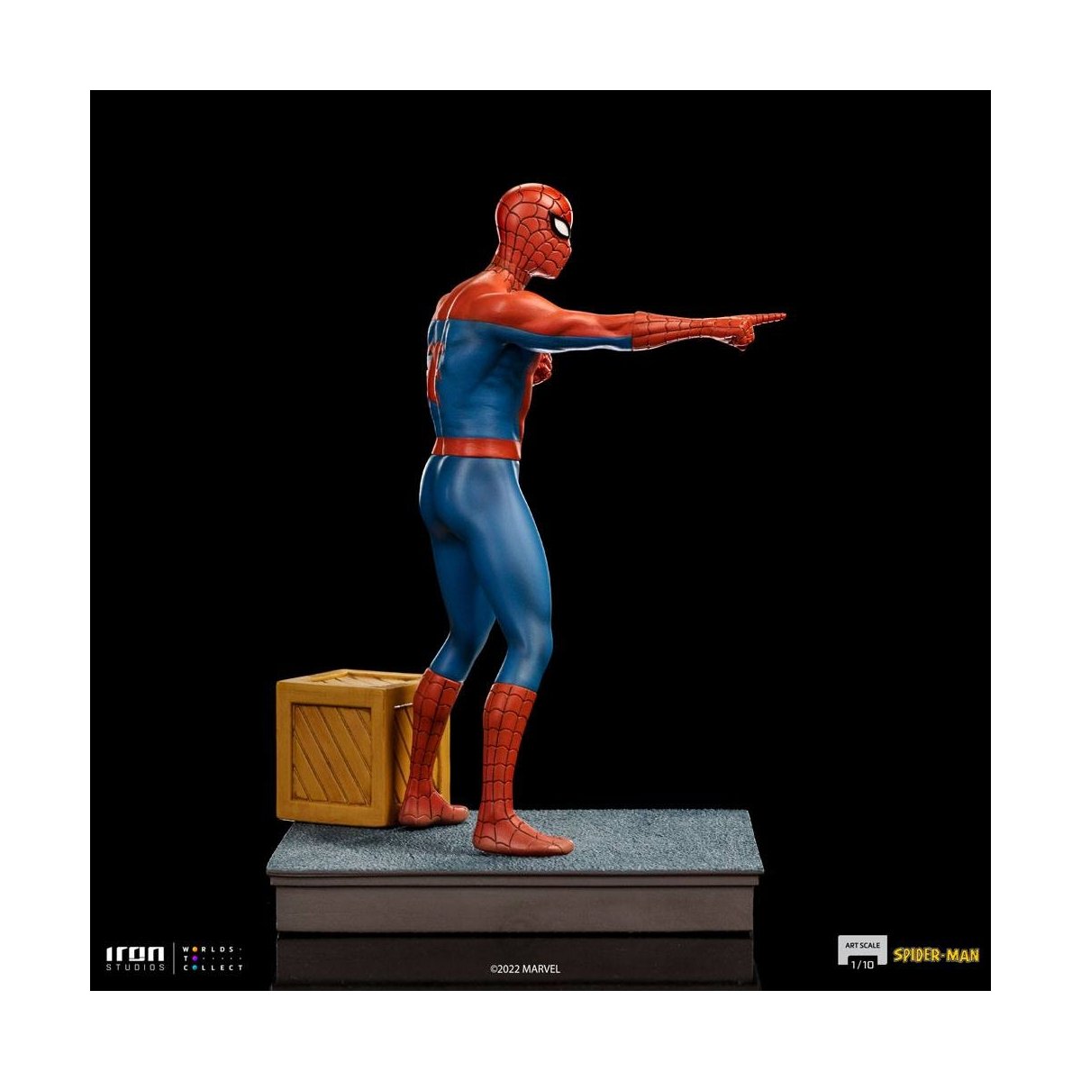 Iron Studios - Arts Scale 1/10 - Marvel - Spider-Man Animated Series - Spider-Man `60s Statue 21cm - flash vidéo