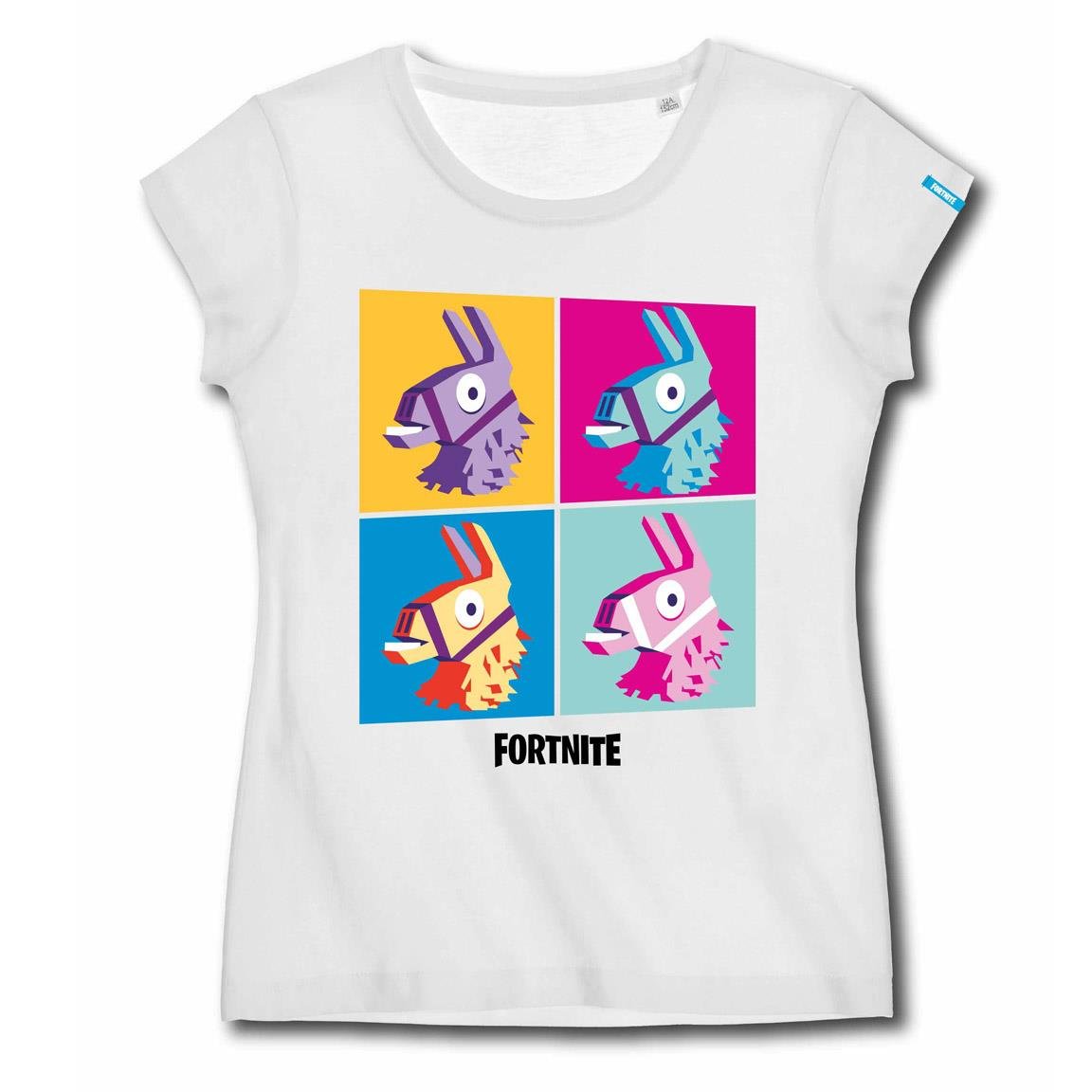 Fortnite - White Lama T-Shirt Kids 12Y - flash vidéo