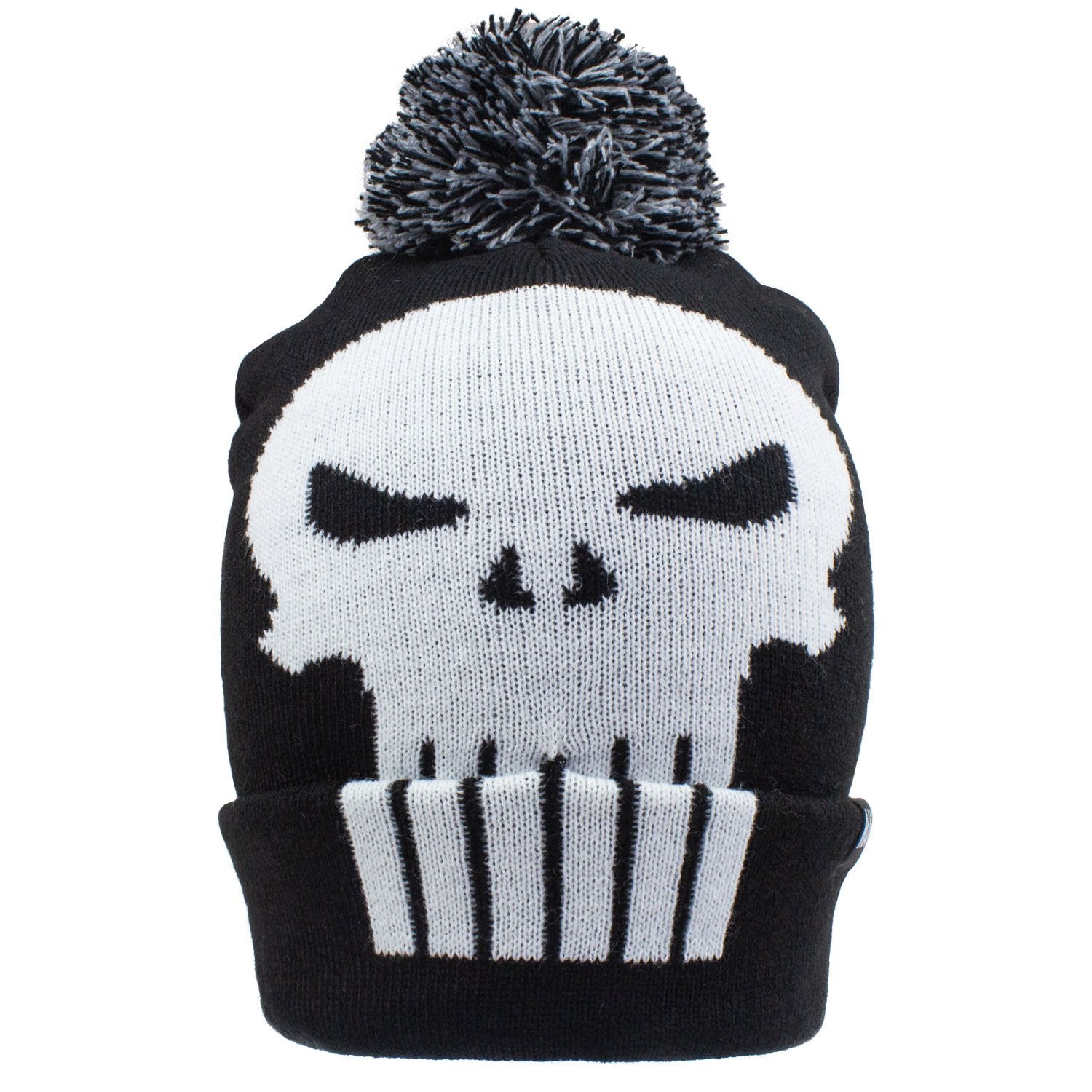 Marvel - Bonnet à pompon Noir Logo Crâne de Punisher - flash vidéo