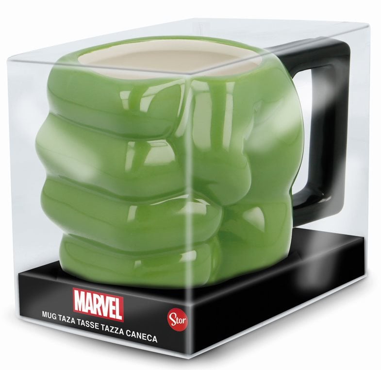 Stor Young Adult - Marvel - Mug 3D en Dolomite en Boîte Cadeau - Poing de Hulk - 445 ML - flash vidéo