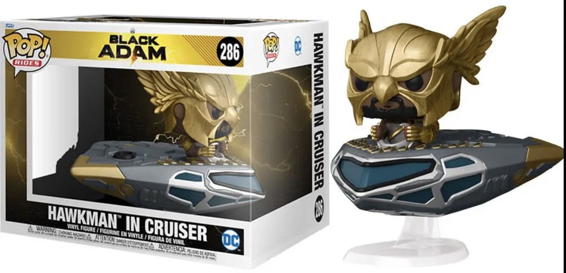 Funko Pop! Rides Super Deluxe: Black Adam - Hawkman in Cruiser ENG Merchandising - flash vidéo