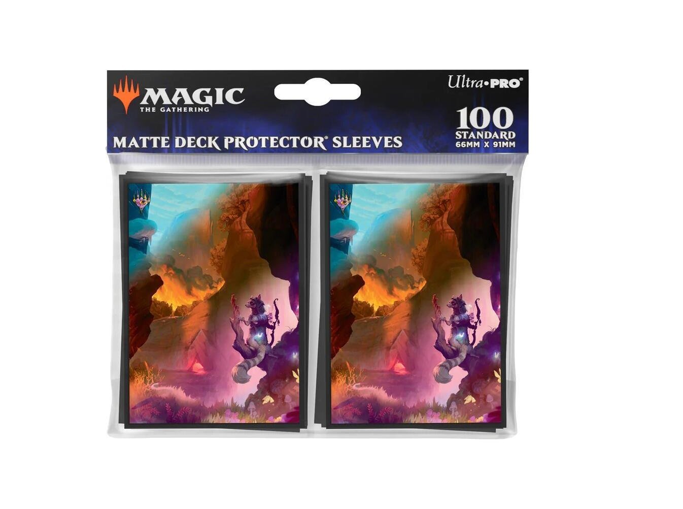 Ultra Pro - Magic: The Gathering - Bloomburrow - Sachet de 100 protèges cartes standard - Terres de saison, montagne (63 x 89 mm) - flash vidéo