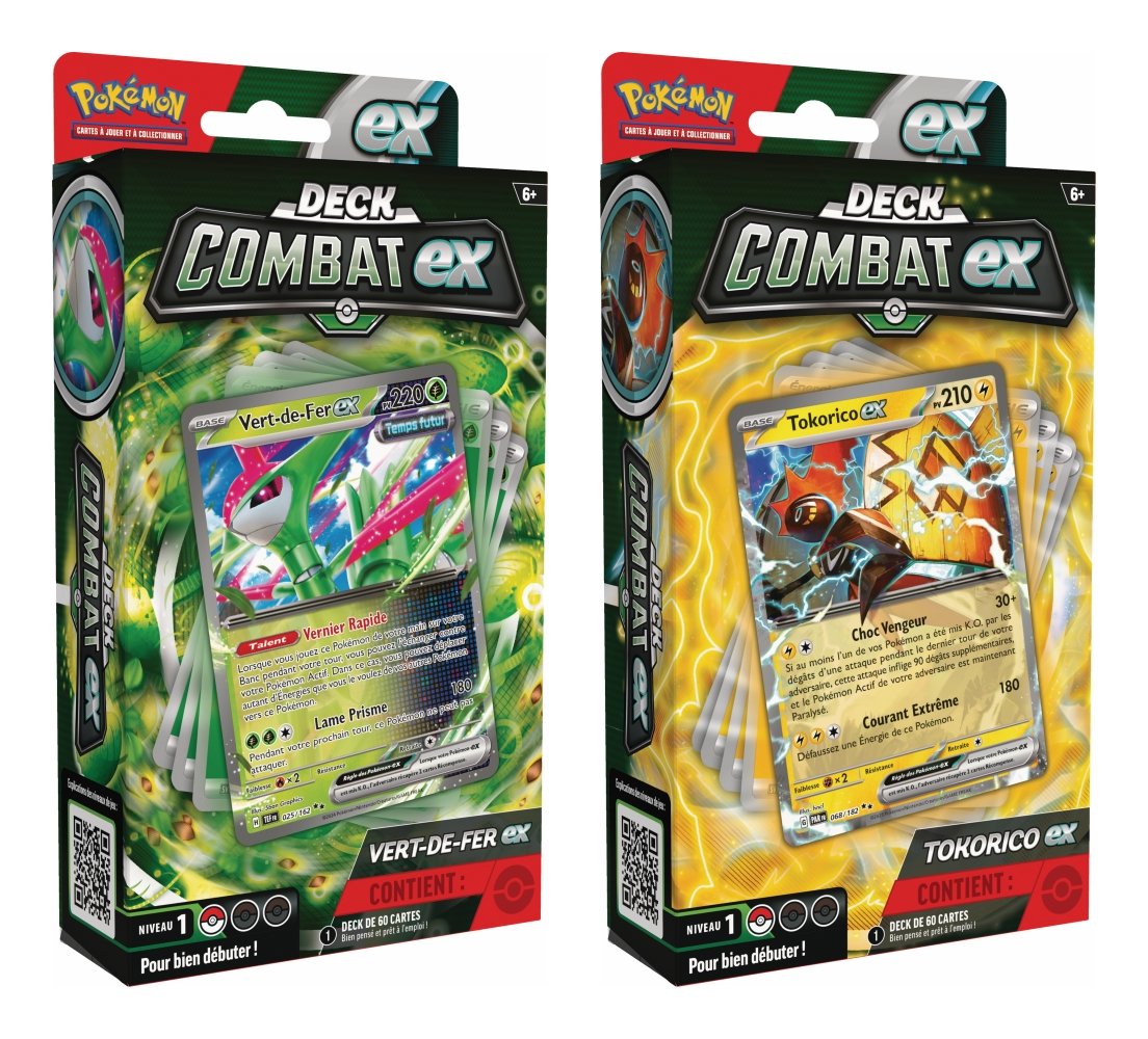 Pokémon JCC - Deck Combat Vert-de-Fer-ex et Tokorico-ex (1x deck aléatoire) - flash vidéo