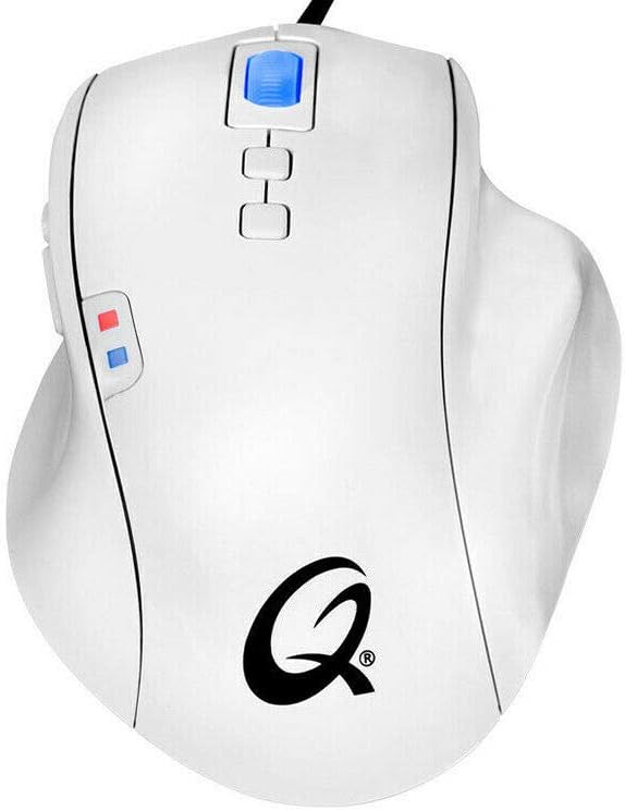 QPAD - OM-75 - Souris de jeu optique filaire blanche - flash vidéo