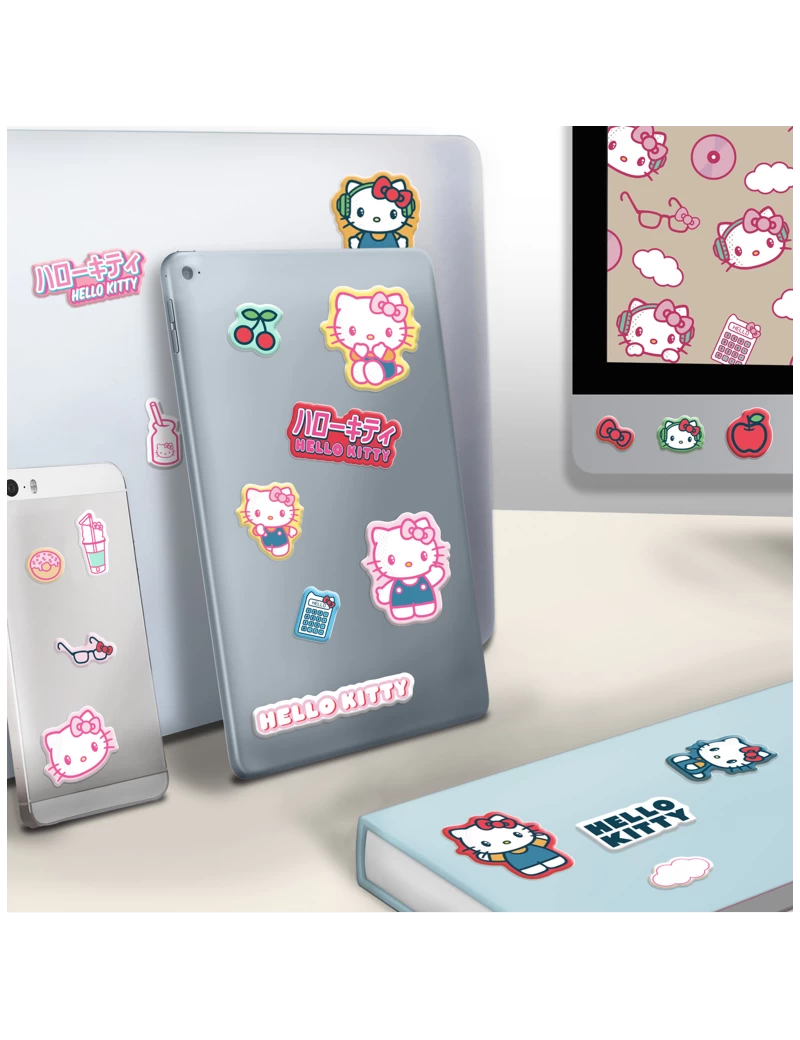 Hello Kitty - Set de Stickers Gadget Puffy - flash vidéo
