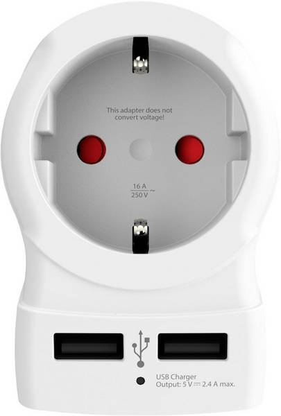 Skross Europe to US Travel Adapter and USB Charger (x2) - flash vidéo