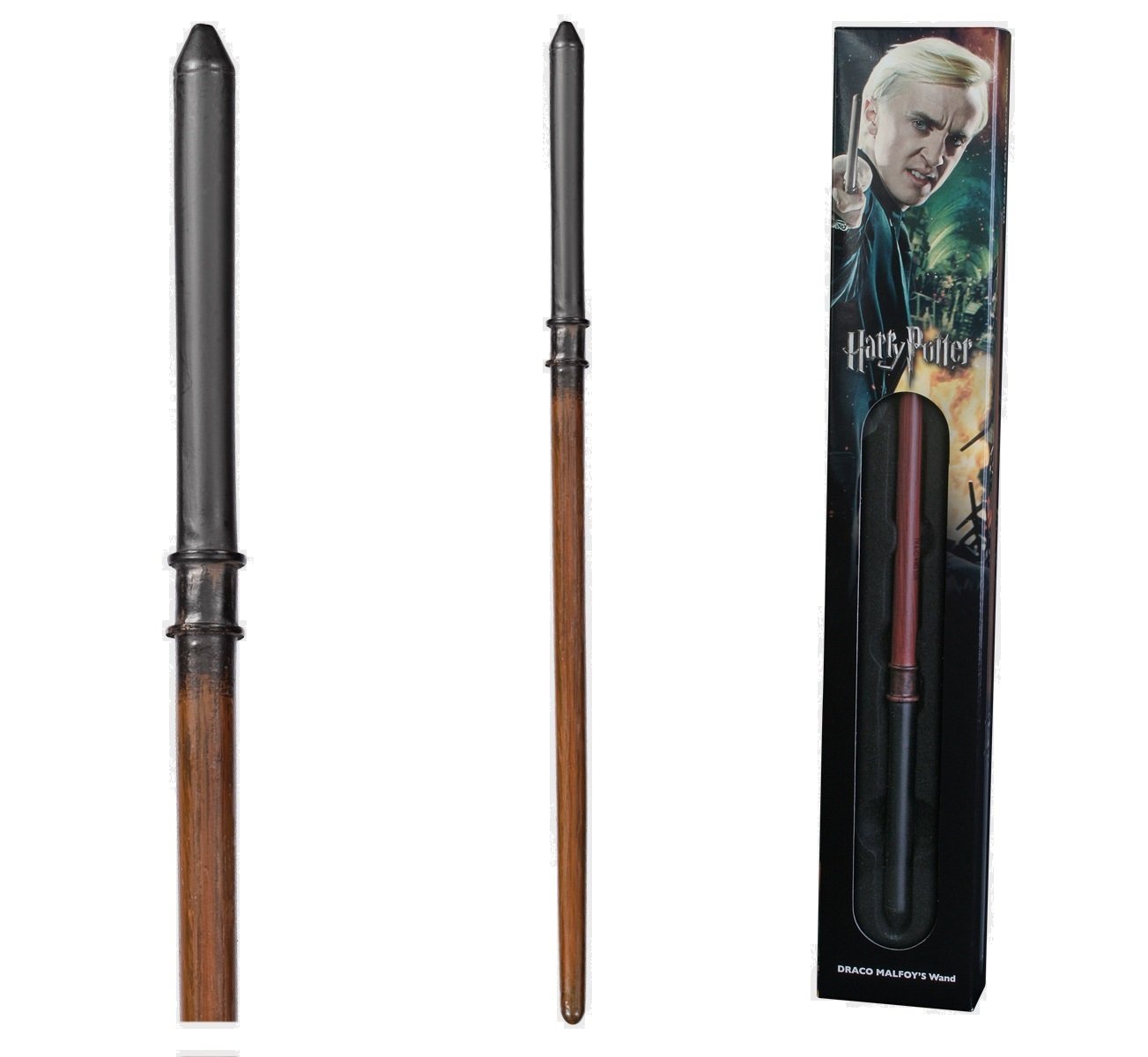 Harry Potter - Réplique de la baguette de Drago Malefoy 38cm - flash vidéo