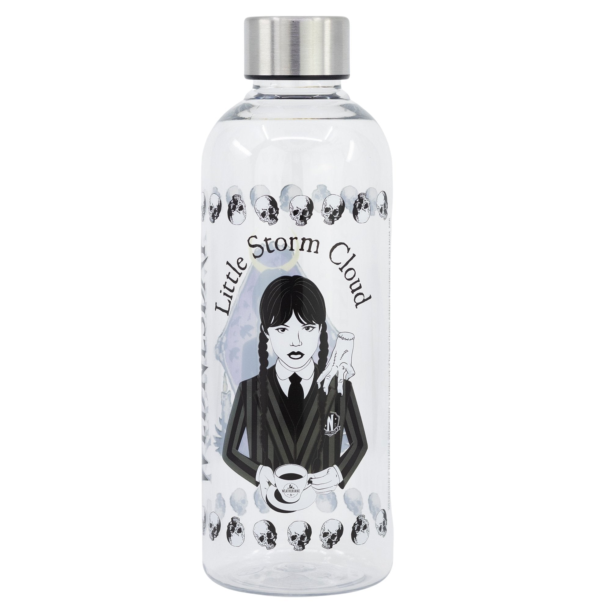 Mercredi - Bouteille d'eau Hydro Mercredi Addams (PP) - 850ml - flash vidéo
