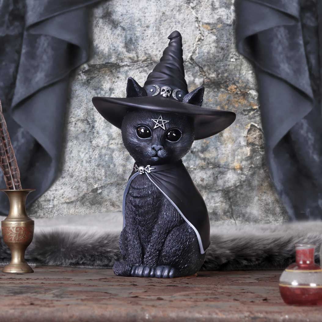 Figurine Chat Sorcier Purrah 30cm - flash vidéo