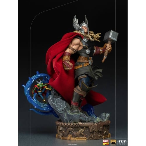 Iron Studios - Deluxe Arts Scale 1/10 - Marvel - Thor Unleashed Statue 28cm - flash vidéo