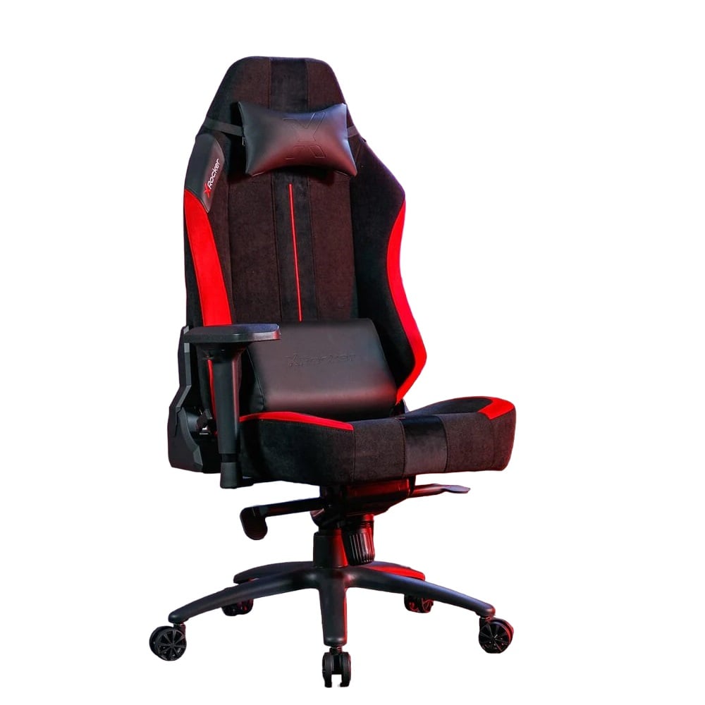 X Rocker - Chaise de bureau ergonomique Onyx Noire/Rouge - flash vidéo