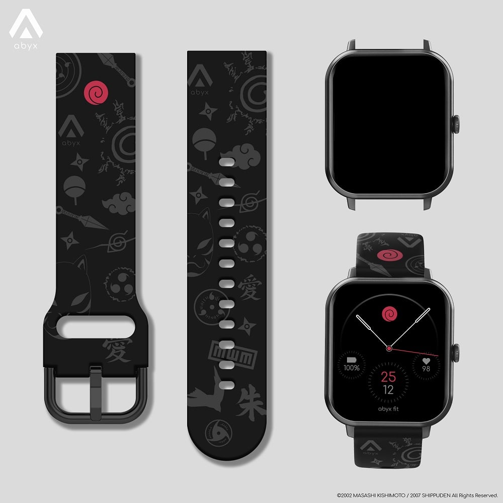 Abyx Fit - Bracelet universel Naruto Shippuden - Uzumaki 20mm pour montre connectée - flash vidéo