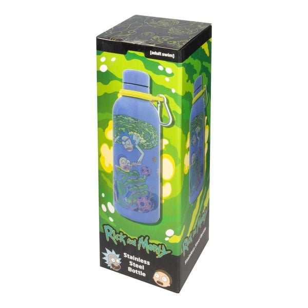 Bouteille d'eau en acier inoxydable Rick et Morty 500ml - flash vidéo