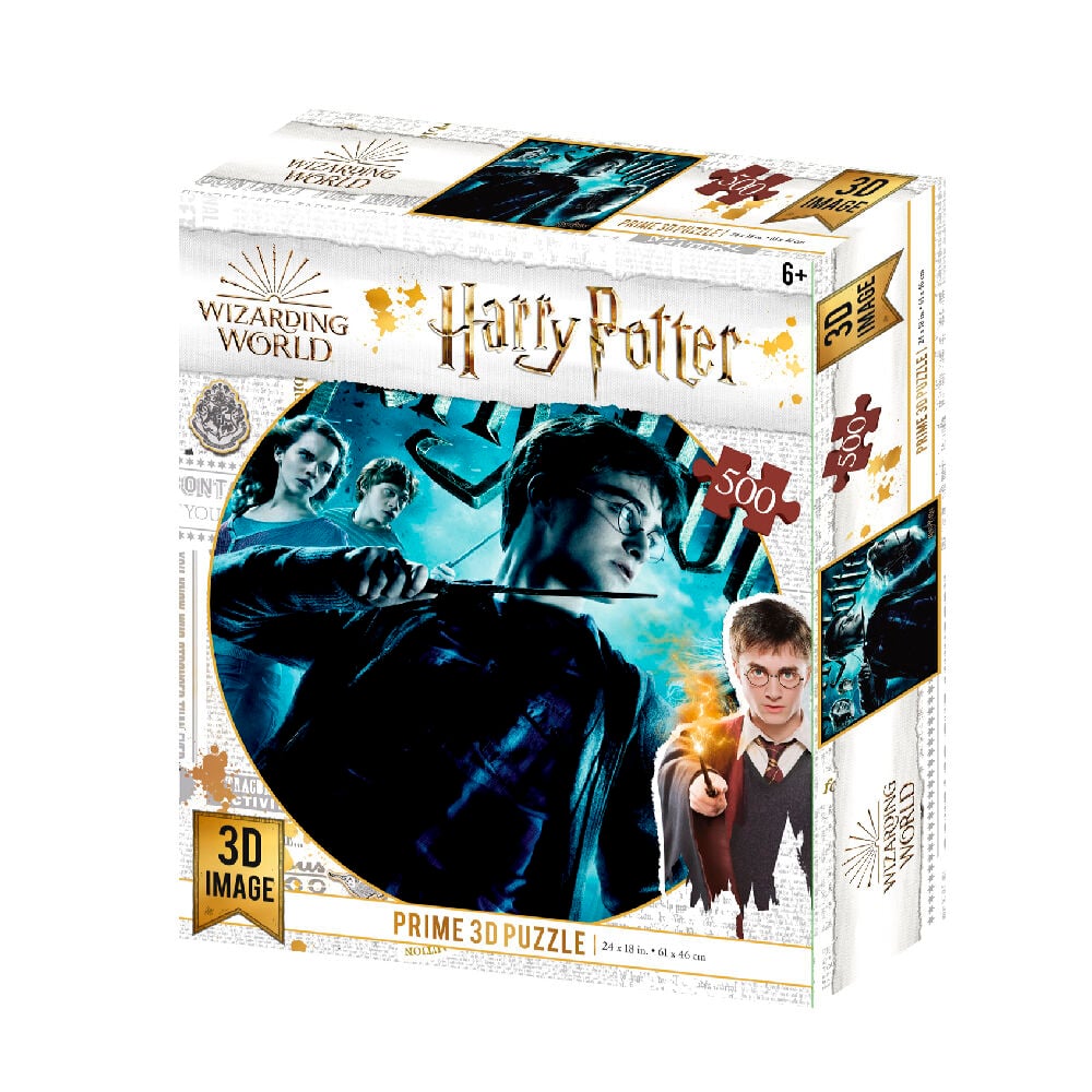 Harry Potter - Puzzle lenticulaire Harry, Ron et Hermione 500 pcs 61x46 cm - flash vidéo