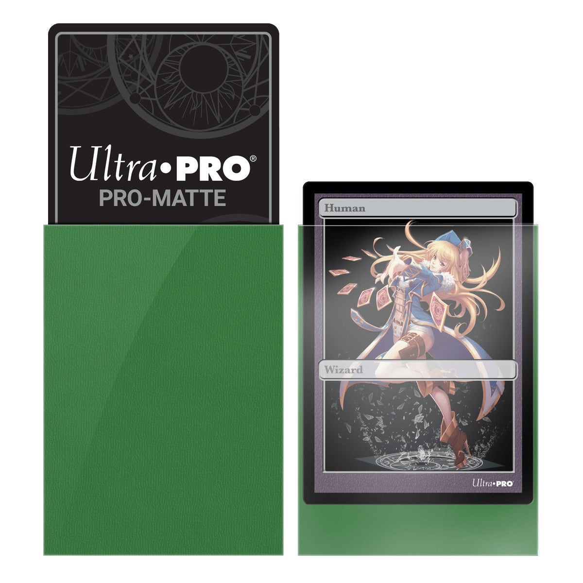 Ultra Pro - PRO-Matte Sachet de 60 protèges cartes petit format Vert (62 x 89 mm) - flash vidéo