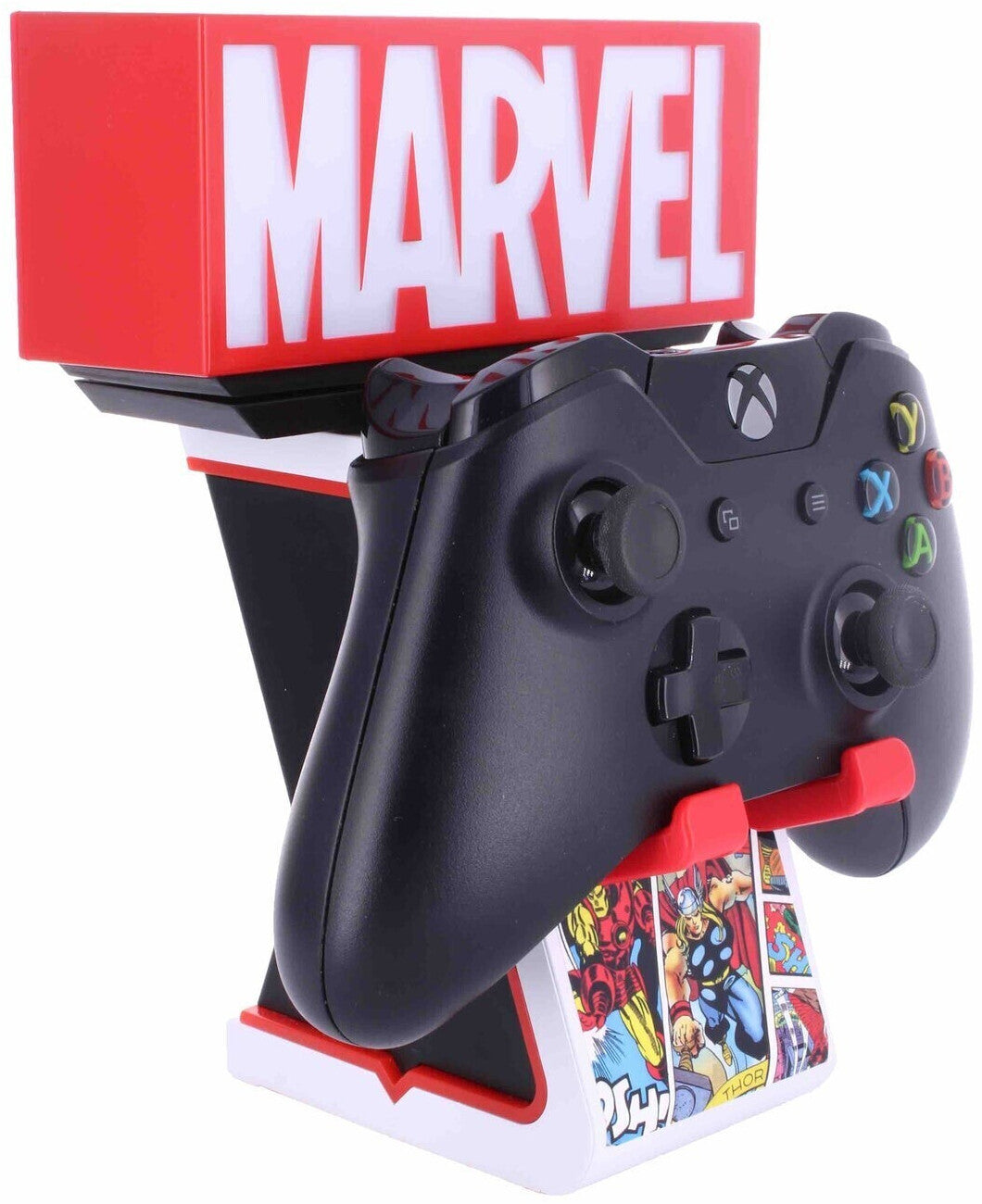 Cable Guys Ikon - Marvel - Marvel Logo Support Lumineux Chargeur pour Téléphone et Manette - flash vidéo