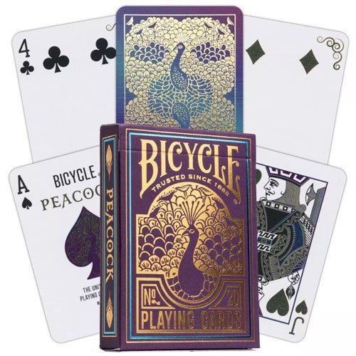 Bicycle - Carte de jeu Standard 56 pièce(s) Purple Peacock - flash vidéo