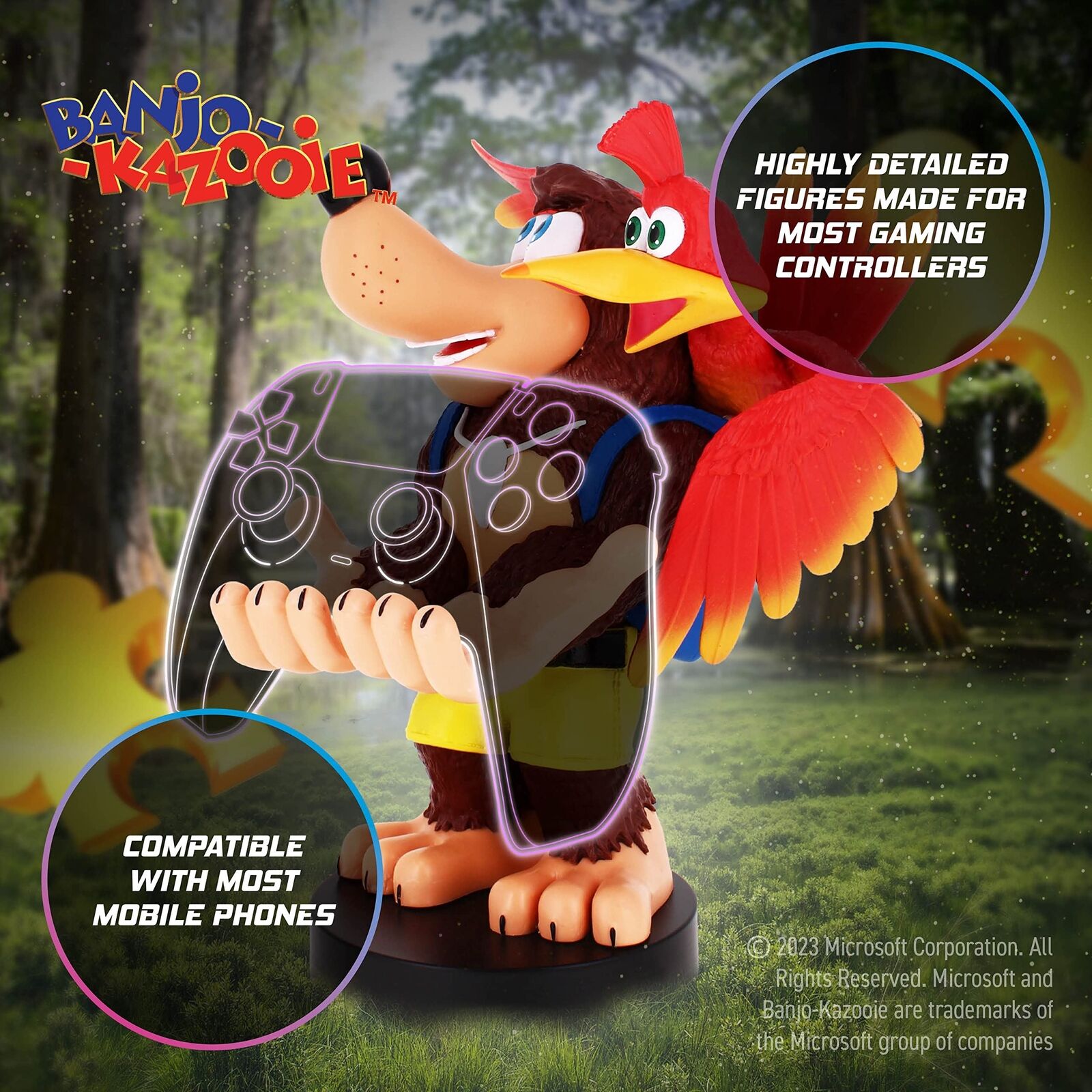 Cable Guys - Rare - Banjo-Kazooie Support Chargeur pour Téléphone et Manette - flash vidéo