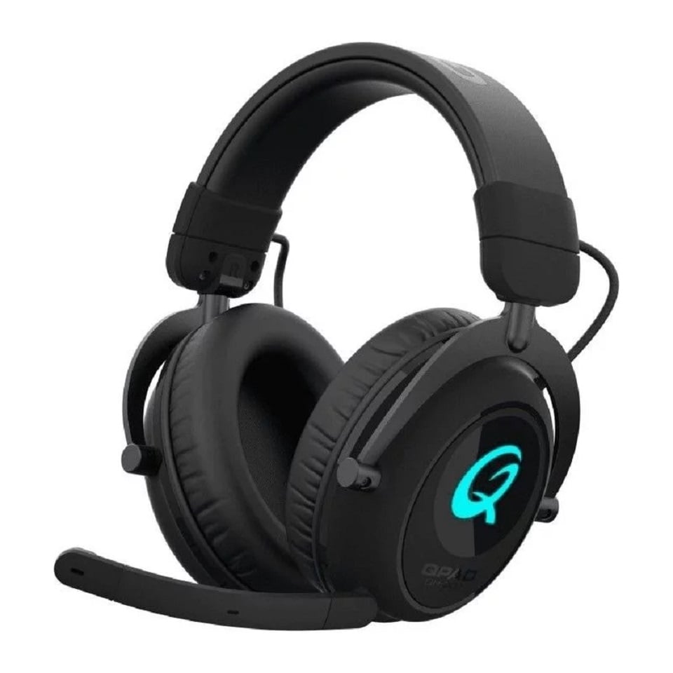 QPAD - QH-900 - Casque de jeu stéréo sans fil Noir pour PC, PS4/PS5, Xbox One, Xbox Series S|X, Nintendo Switch - flash vidéo