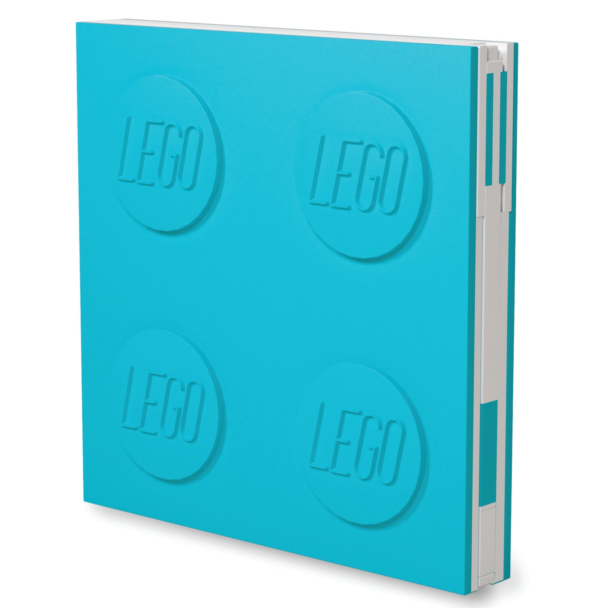 Cahier verrouillable Lego avec stylo gel - Bleu azur - flash vidéo