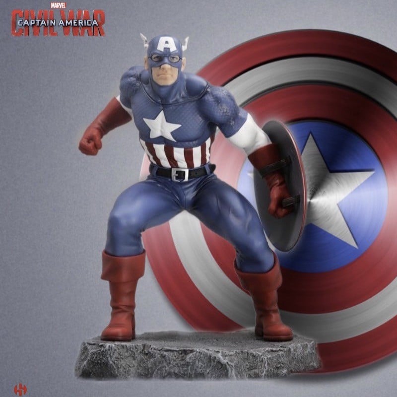 Marvel - Statue de Captain America Civil War 20cm - flash vidéo
