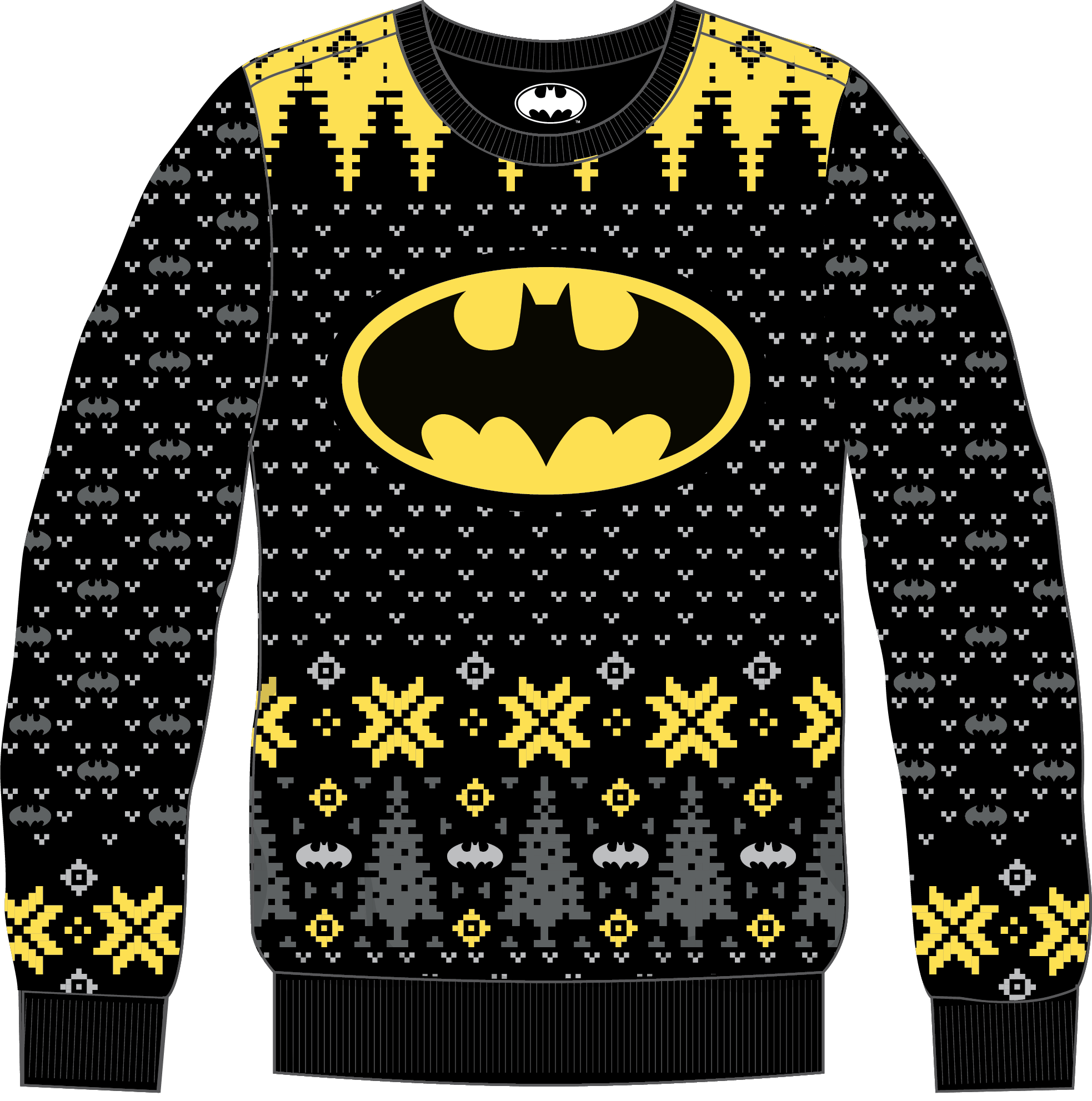 Batman - Logo Batman Pull de Noël S - flash vidéo