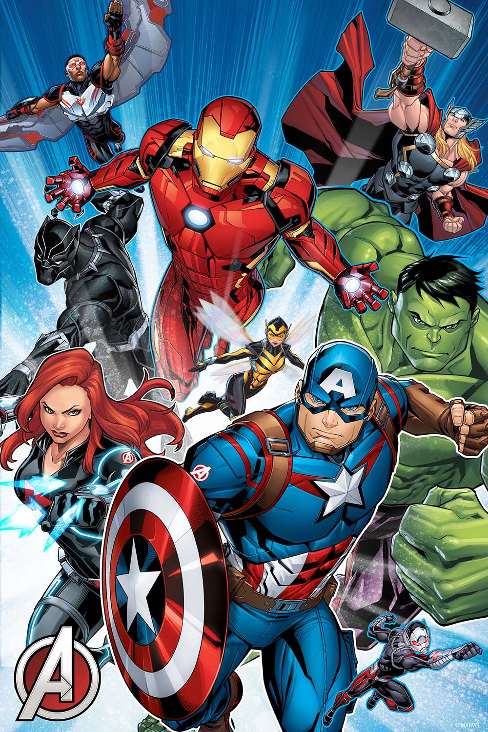 Marvel - Puzzle lenticulaire Personnages des Avengers 200 pcs 46x31 cm - flash vidéo
