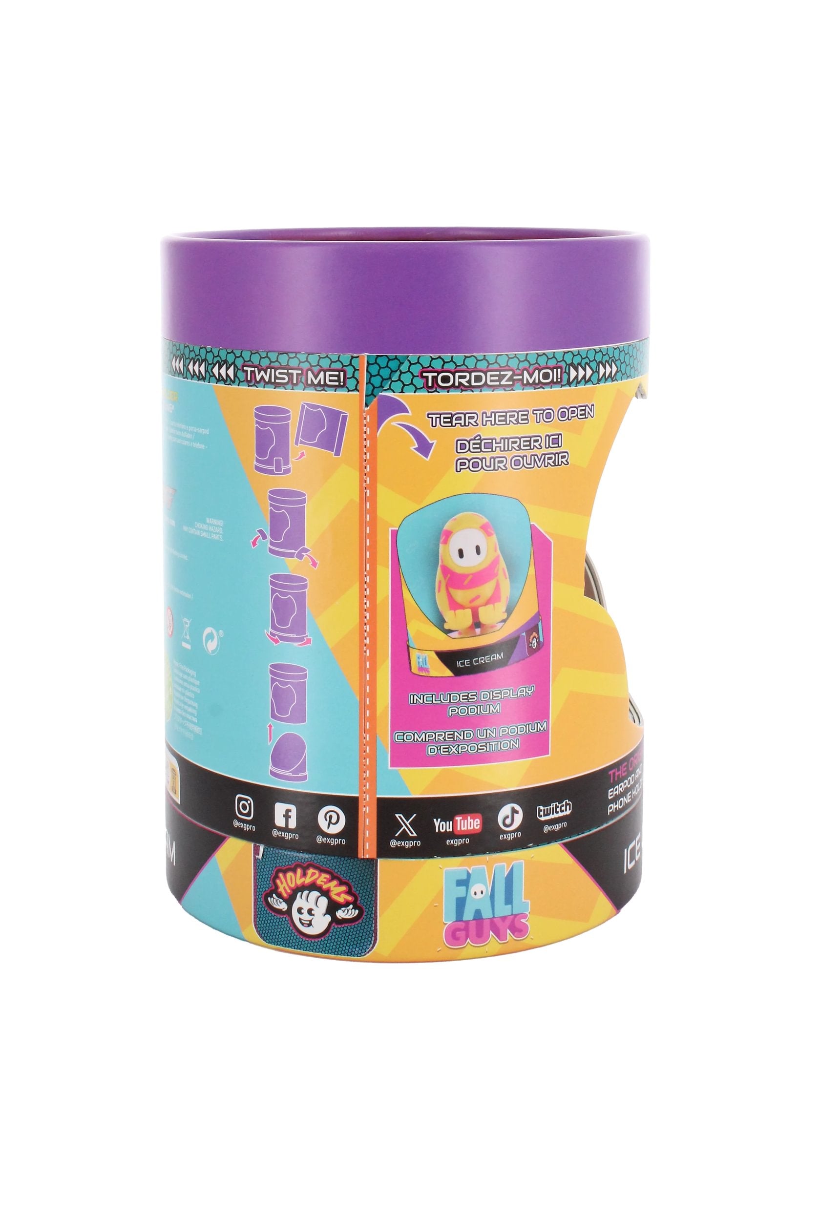 Cable Guys Holdems - Fall Guys - Support pour écouteurs et téléphone Ice Cream - flash vidéo