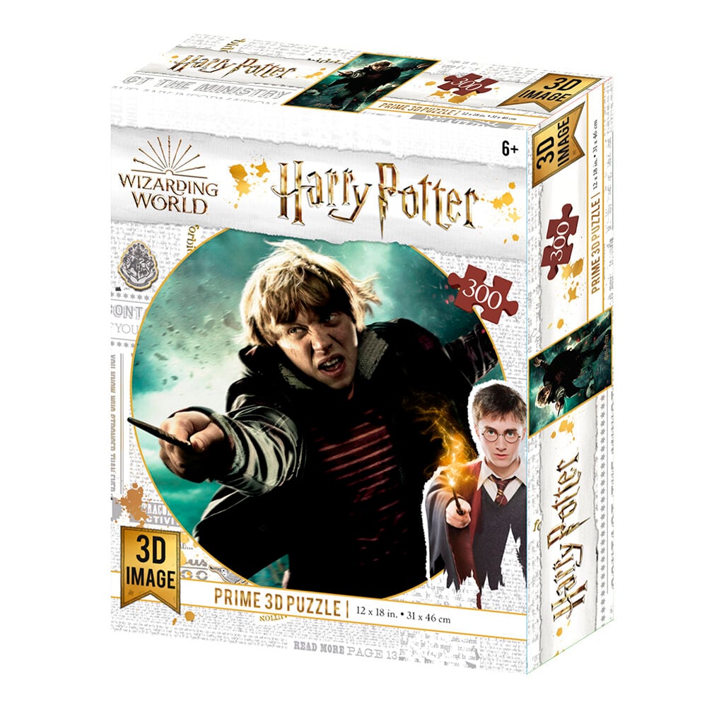 Harry Potter - Puzzle lenticulaire Ron Weasley au combat 300 pcs 46x31 cm - flash vidéo