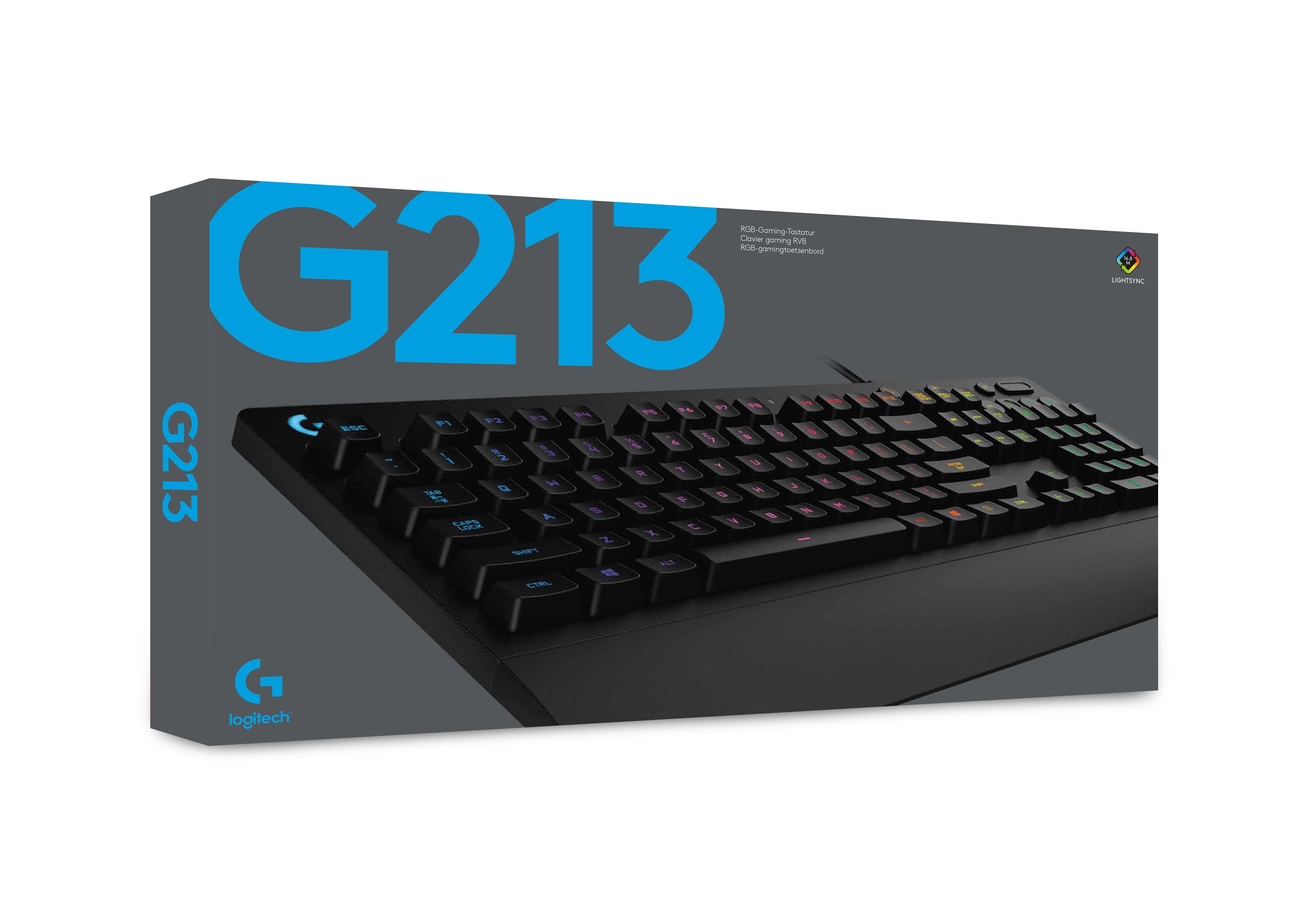 Logitech Clavier de jeu G213 Prodigy - Azerty BE - flash vidéo