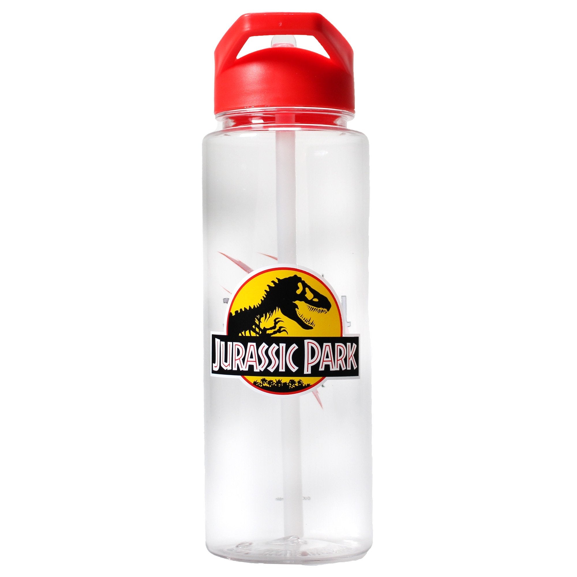 Jurassic Park - Bouteille d'eau en plastique avec paille "I Survive Jurassic Park - June 1993" 700ml - flash vidéo